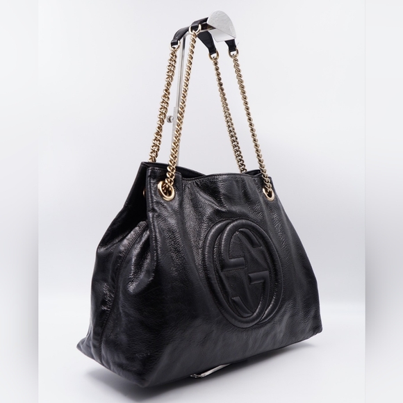 AV16❤️ GUCCI Patent Soho Chain Shoulder Bag - Picture 4 of 13